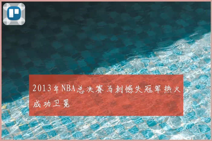 2013年NBA总决赛马刺憾失冠军热火成功卫冕